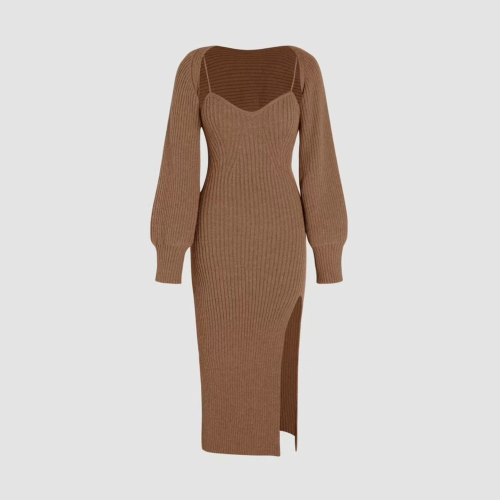 2 pc Knitted Dress 🤎